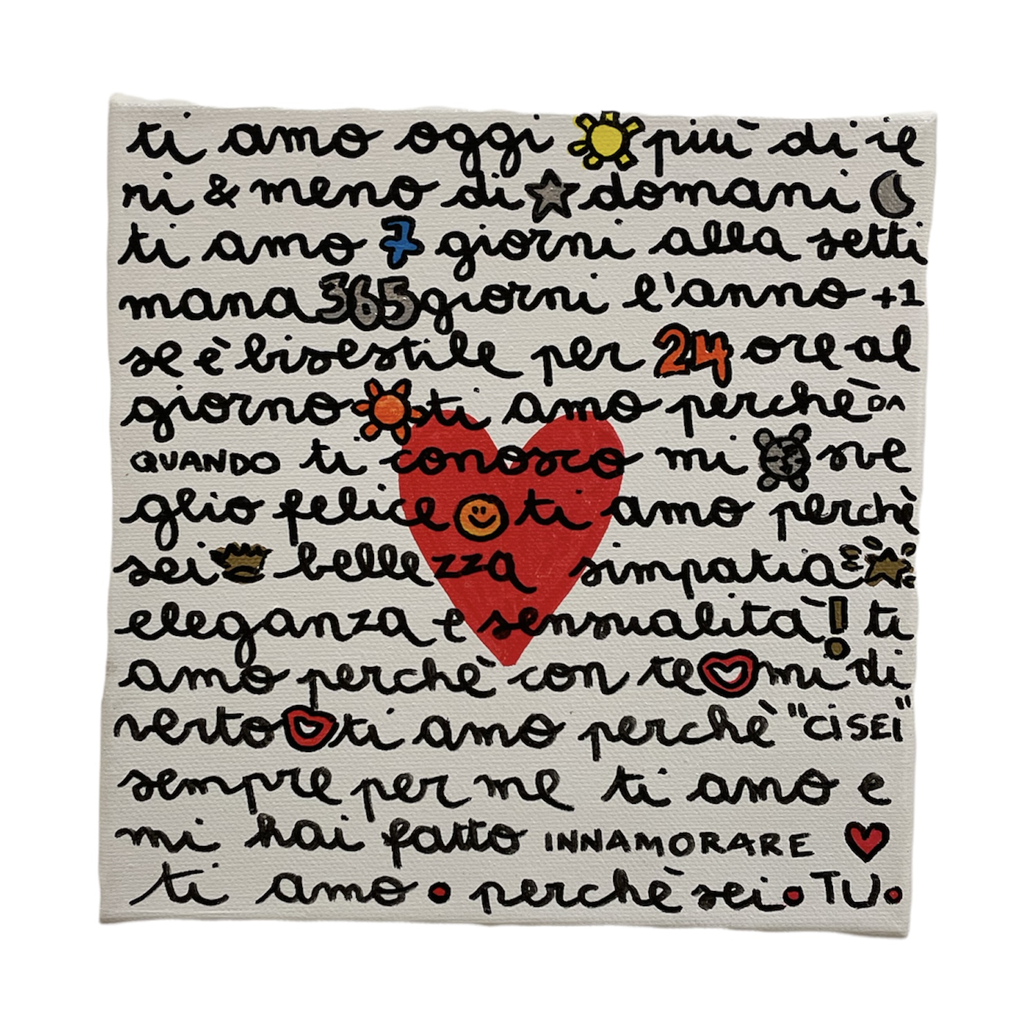 Ti amo perché sei tu 20x20 - Shortlovemessage